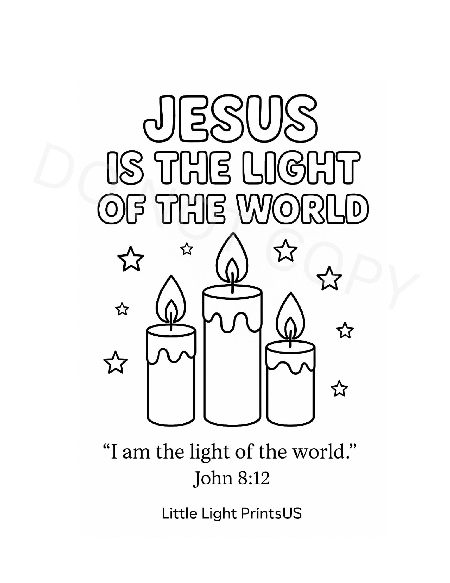 イエスの誕生日ぬり絵パック／子供向けキリスト教クリスマス印刷物 - Etsy 日本, image size:1545x2000