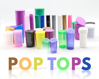 Child Resistant Poptop Storage Container: Craft, Beads, Stash Jar