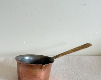 Vintage Copper & Brass 2 oz Measuring Cup | Rustic Farmhouse Decor | Kitchen Measure
