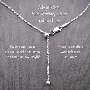 Sterling Silver French Wheat Necklace Adjustable Length with Slider Bead Sterling Silver French Wheat Necklace Adjustable Length with Slider Bead