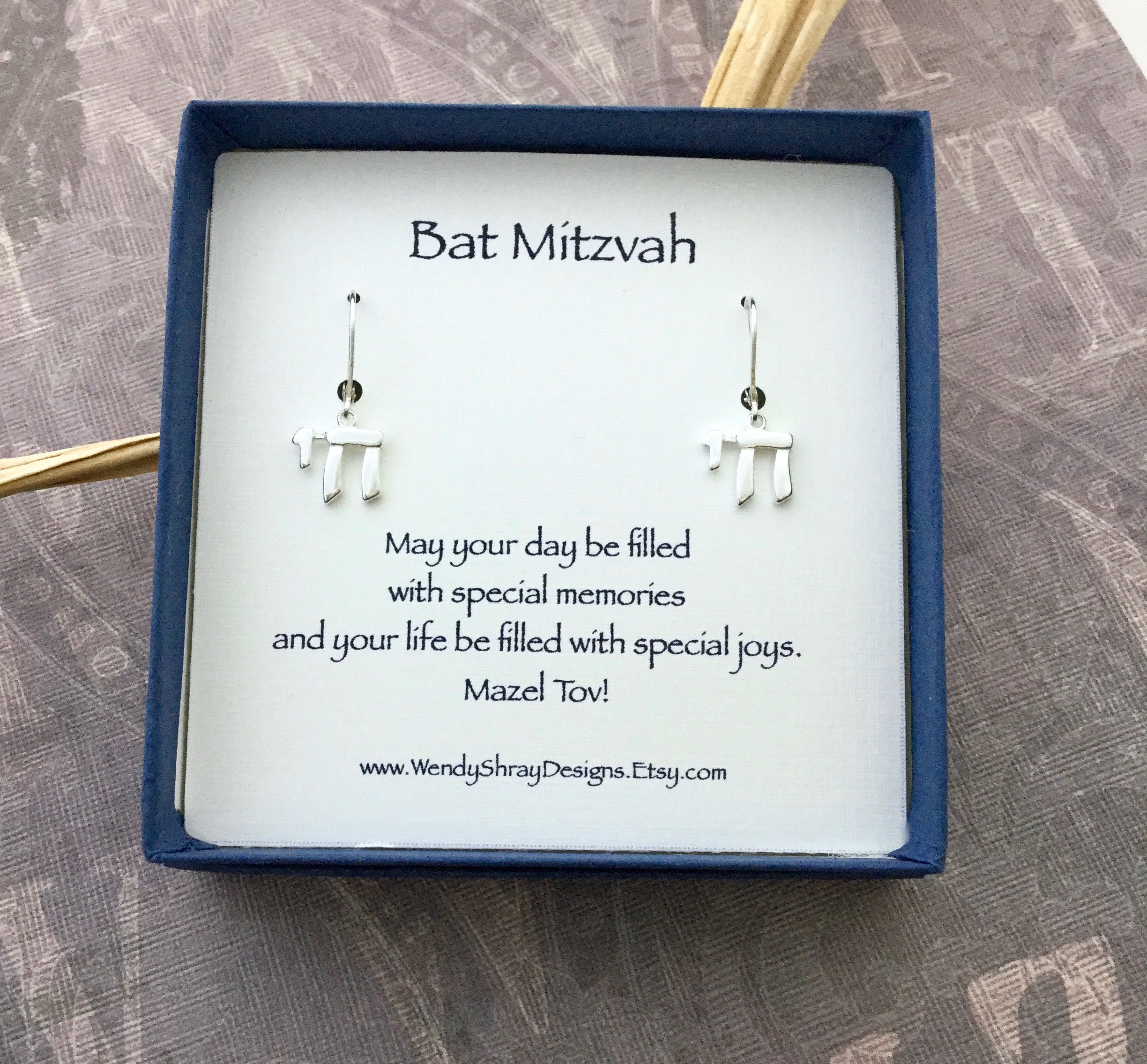 Bat Mitzvah gift for girls sterling silver Chai charm Etsy