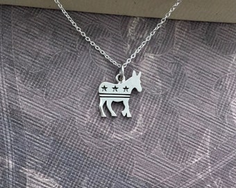 Donkey necklace, democratic party, political candidate election jewelry N172