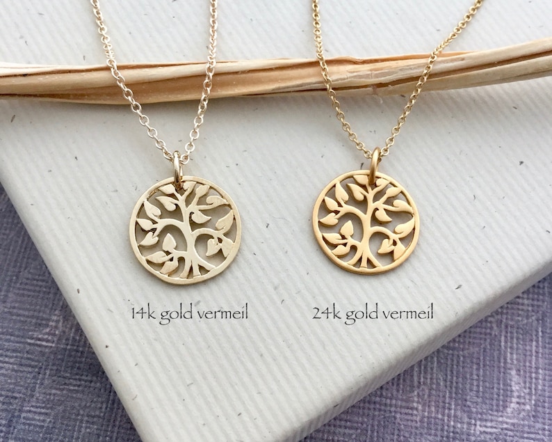 Bat Mitzvah Gift for Teen Girl Gold Tree of Life Necklace Etsy