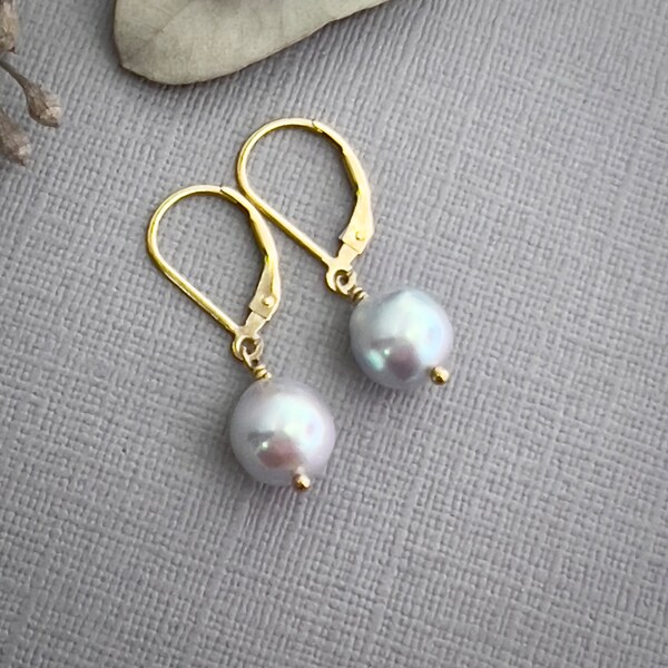 Blue Pearl Earrings - Etsy