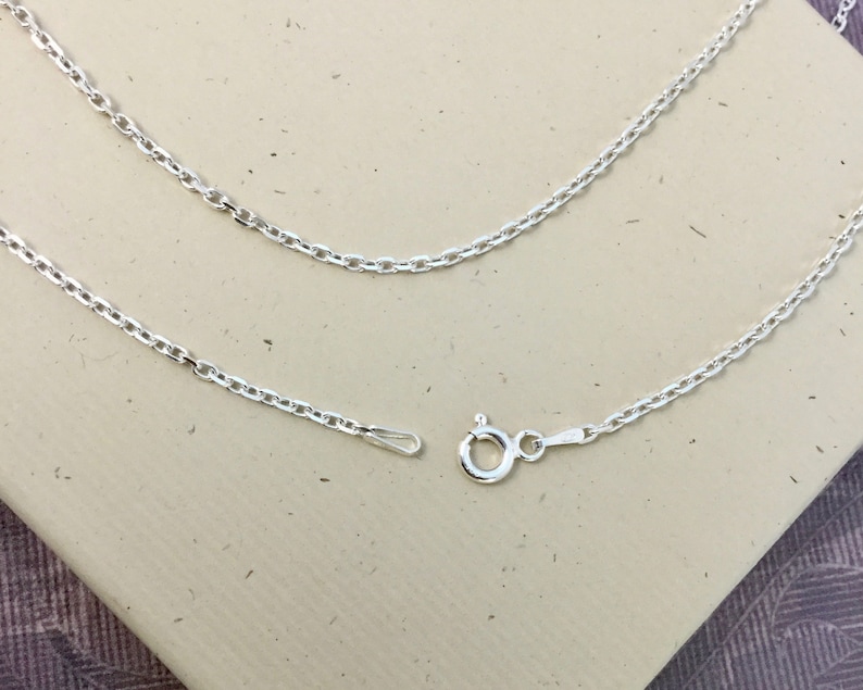 18 Silver chain for pendant 16 or 24 inches heavyweight 1.8mm diamond cut sterling silver cable 20 silver layering jewelry SS-DC-chain