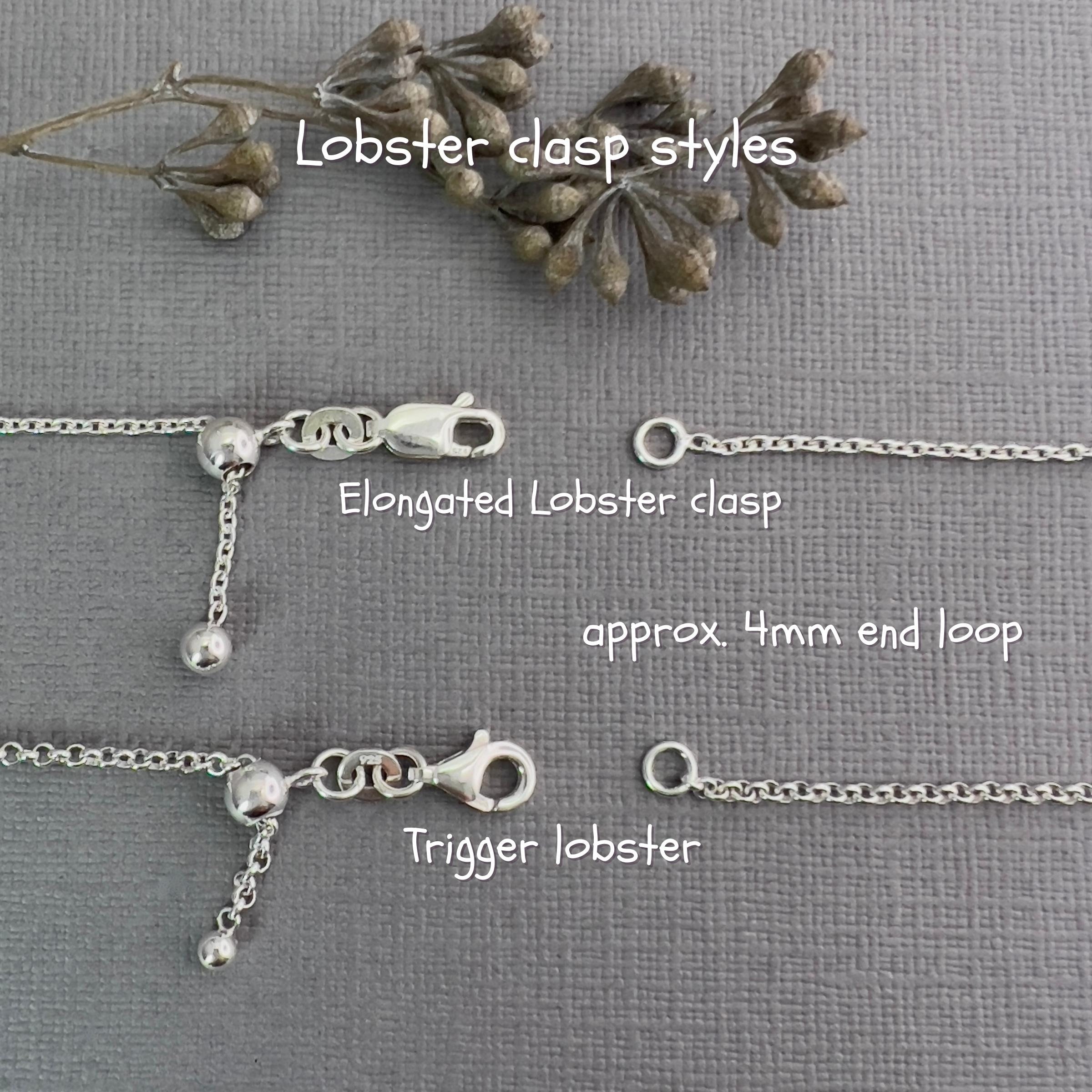 Adjustable Silver Chain Necklace for Pendant Cable Box Rolo Sliding ...