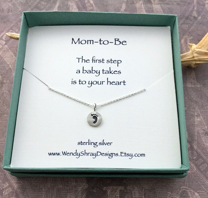 New Mom jewelry mom to be necklace tiny sterling silver Etsy