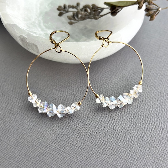 Wire hoop earrings deals