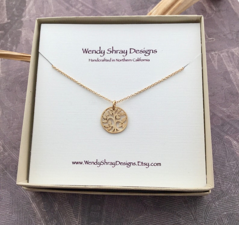 Bat Mitzvah Gift for Teen Girl Gold Tree of Life Necklace Etsy