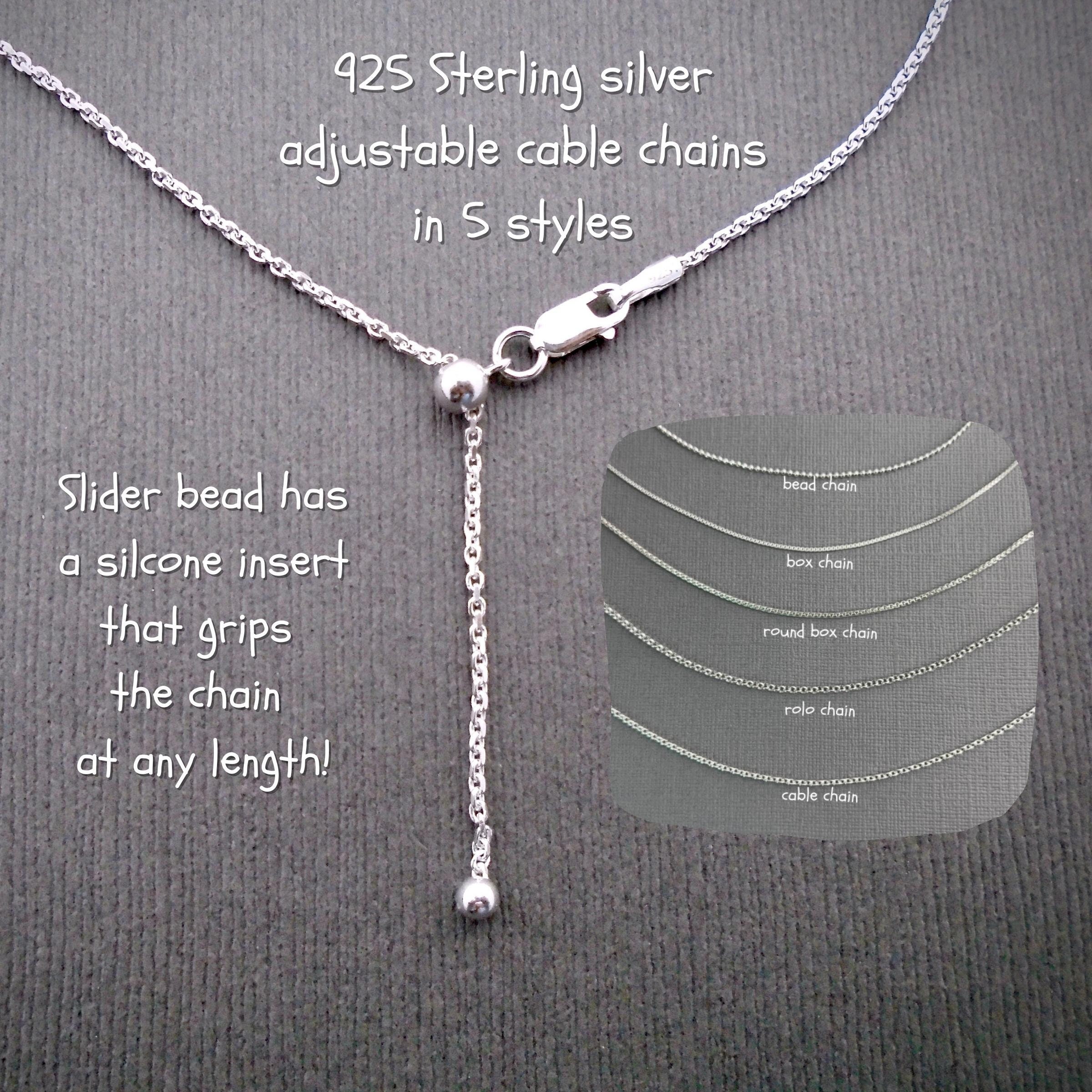 925 Sterling Silver Cable Chain Necklace (1.2 mm, 40 inch) 