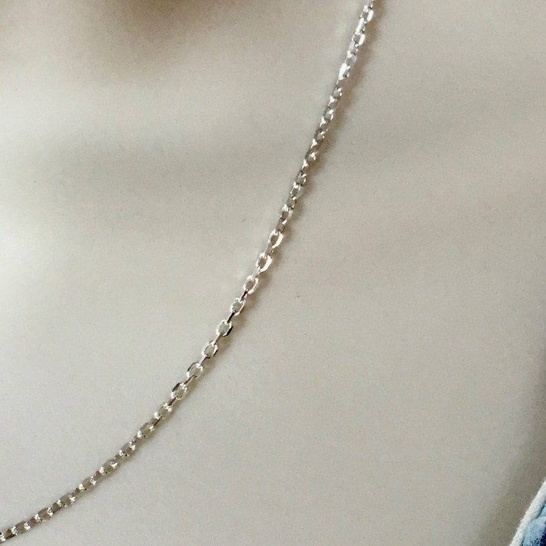 18 Silver chain for pendant 16 or 24 inches heavyweight 1.8mm diamond cut sterling silver cable 20 silver layering jewelry SS-DC-chain