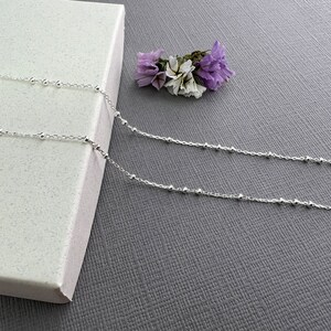 Turquoise Flower Necklace with Satellite Chain Sterling Silver, 20-inch Turquoise Flower Necklace with Satellite Chain Sterling Silver, 20-inch