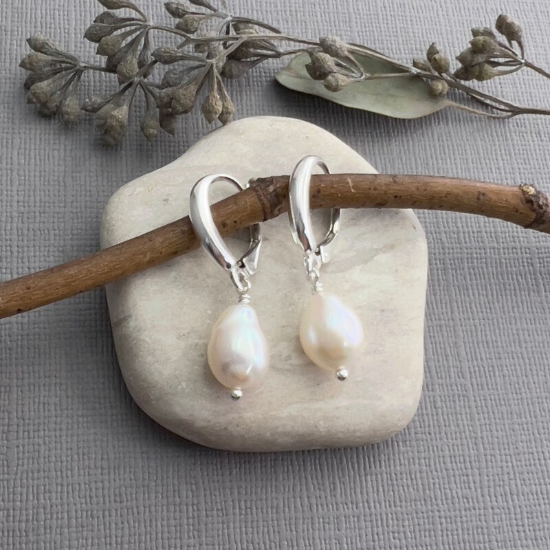 Pearl Round Drop Earrings