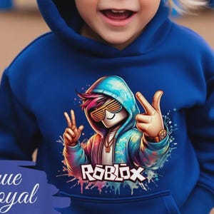 Sudadera con capucha de jugador de Roblox, sudadera de videojuego, día de Pascua imagen 5