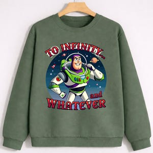 Buzz Lightyear To Infinity And Whatever Sweatshirt, Toy Story Space Ranger Crewneck afbeelding 2