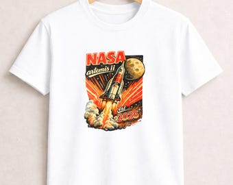 NASA artemis ii shirt, nasa rocket tee, lunar mission tshirt, space launch shirt, moon rocket tee, retro nasa tee, artemis ii nasa shirt