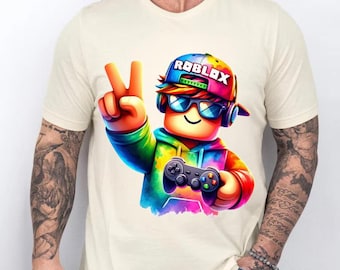 Roblox Gamer T-Shirt - Kids & Adults, Streamer Merch, Easter Day