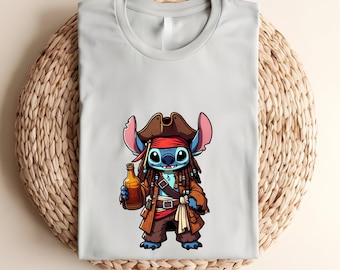 Pirate Stitch Shirt, Stitch Sparrow Shirt, Funny Pirate Shirt, Disney Stitch Shirt, Pirate Inspired Shirt, Stitch Disneyland Shirt