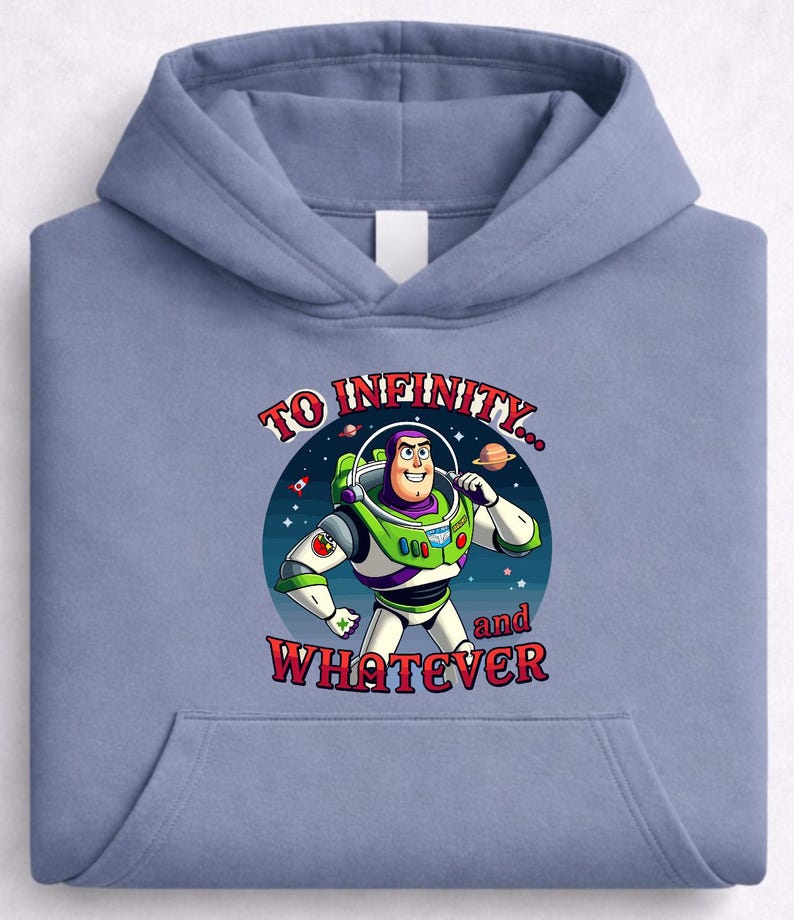 Buzz Lightyear To Infinity And Whatever Sweatshirt, Toy Story Space Ranger Crewneck afbeelding 5