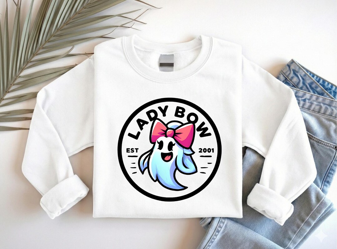 Lady Boo Ghost Crewneck, Super Mario Gamer Sweater, Nintendo Boo Est ...