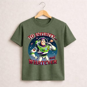 Camiseta de Buzz Lightyear "Hasta el infinito y lo que sea", camiseta de guardián espacial de Toy Story Pixar imagen 3