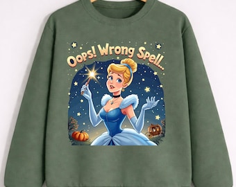 Sudadera de Cenicienta de Disney, sudadera con capucha de princesa Cenicienta, sudadera de cuello redondo de princesa Disney, suéter de cuento de hadas de Cenicienta, sudadera con diseño de zapatilla de cristal