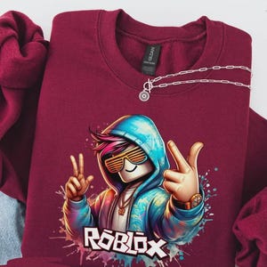 Sudadera con capucha de jugador de Roblox, sudadera de videojuego, día de Pascua imagen 9