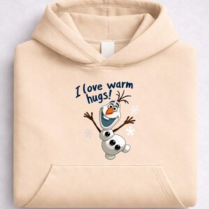 Olaf "Warm Hugs" Sweatshirt, Frozen Cartoon Character Crewneck image 6
