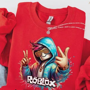 Sudadera con capucha de jugador de Roblox, sudadera de videojuego, día de Pascua imagen 2