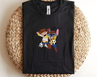 Stitch as Woody Shirt, Lilo and Stitch Toy Story Tee, Disney Trip Shirt, Jessie Cowgirl, Funny Stitch Gift, Magic Kingdom Outfit, Let's Ride