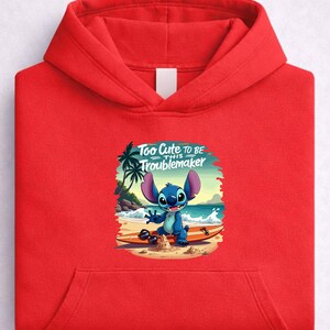 Sudadera de Stitch, sudadera con capucha de Lilo Stitch, sudadera de cuello redondo de Disney Stitch, sudadera playera de Stitch, suéter lindo de Stitch, sudadera con capucha de Stitch imagen 8