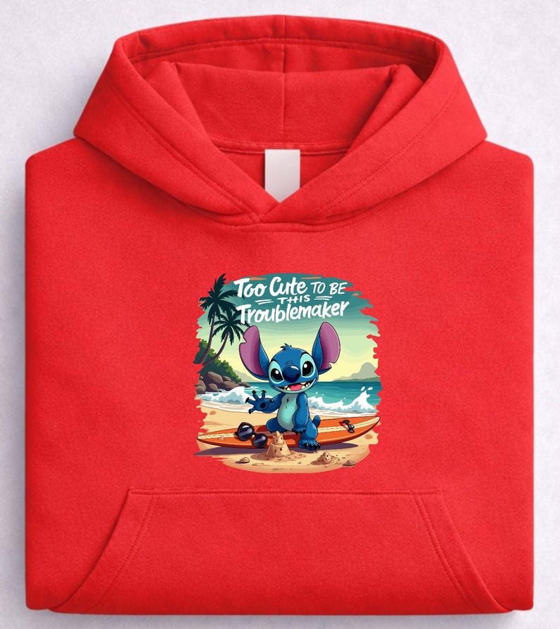 Sudadera de Stitch, sudadera con capucha de Lilo Stitch, sudadera de cuello redondo de Disney Stitch, sudadera playera de Stitch, suéter lindo de Stitch, sudadera con capucha de Stitch imagen 8