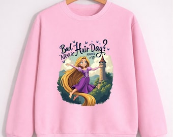 Rapunzel sweat,Tangled princess sweat, Disney Rapunzel crewneck,Rapunzel long hair sweatshirt,Tangled movie hoodie,Disney princess sweat