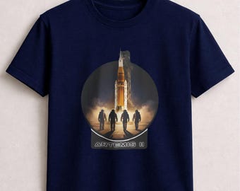 Artemis II shirt, nasa space shirt, astronaut rocket tee, lunar mission tee, space launch tshirt, crew launch shirt, moon mission tee