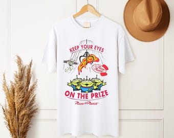 Toy Story Pizza Planet Aliens T-Shirt, Buzz Lightyear Cartoon Tee