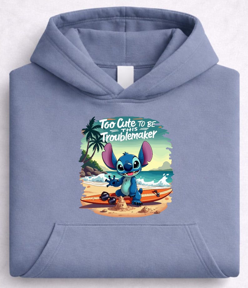 Sudadera de Stitch, sudadera con capucha de Lilo Stitch, sudadera de cuello redondo de Disney Stitch, sudadera playera de Stitch, suéter lindo de Stitch, sudadera con capucha de Stitch imagen 3