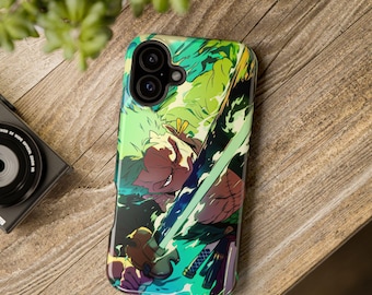 Zoro One Piece anime iPhone-skal iPhone 13 till 17 Pro Max