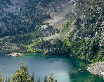 Impresión del lago alpino Sawtooth Wilderness / Arte mural de montaña de Idaho / Fotografía de paisajes