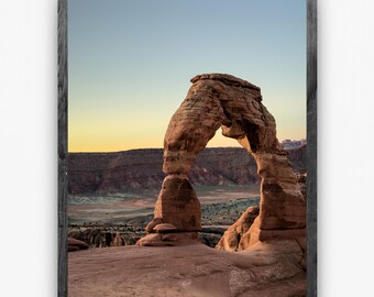 Amanecer en Delicate Arch / Arte mural del Parque Nacional Arches / Fotografía del desierto de Utah