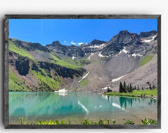 Lago Lower Blue, Colorado / Montañas de San Juan / Lámina decorativa de senderismo / Descarga digital