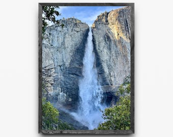 Upper Yosemite Falls Print | Yosemite National Park California | Waterfall Digital Download