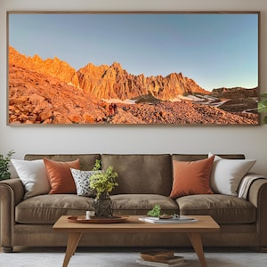 Mount Whitney Alpenglow | Sierra Nevada Sunrise Wall Art | California Mountain Landscape CA 14er | Digital Download