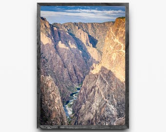 Amanecer en el Cañón Negro del Gunnison / Arte mural del Parque Nacional de Colorado / Fotografía de descarga digital
