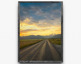 Carretera del Amanecer en Teton / Resplandor Matutino en Grand Teton / Impresión de Paisaje de Idaho y Wyoming / Descarga Digital
