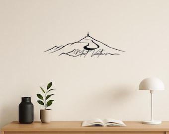 City line Mont-Ventoux – 3D wall decoration – Minimalist ridge line in PLA – Modern style – Provence gift idea