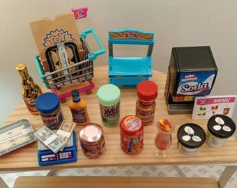 Mixed Lot 22 ZURU MINI BRANDS Grocery Foods Display.