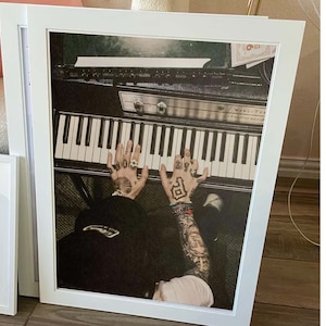 Mac Miller Playing Piano Retro Poster, Fan Gift