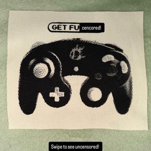GET EFFED! game cube smash bros  controller half tone punk patch for the punk gamers who get stick drift