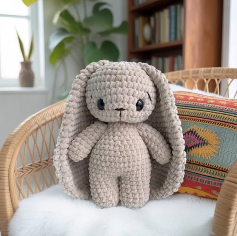 Bunny Crochet Pattern PDF Cute Long Ear Rabbit Amigurumi Plush Toy ...