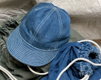 A3 Mechaniker Cap - Original WWII USN Denim Seesack